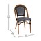 Flash Furniture Bordeaux French Bistro 31.5in. Table, Black and White PE Rattan, Glass Top w/4 Stack Chairs SDA-AD641012-80-4001-BKWH-NAT-GG - alternate 9